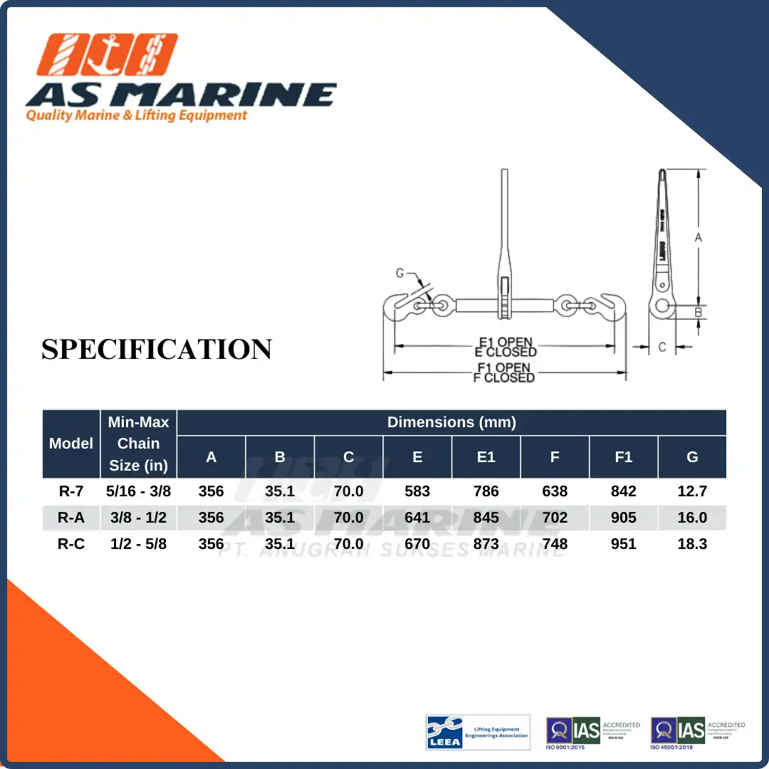 Specification L140 Crosby USA